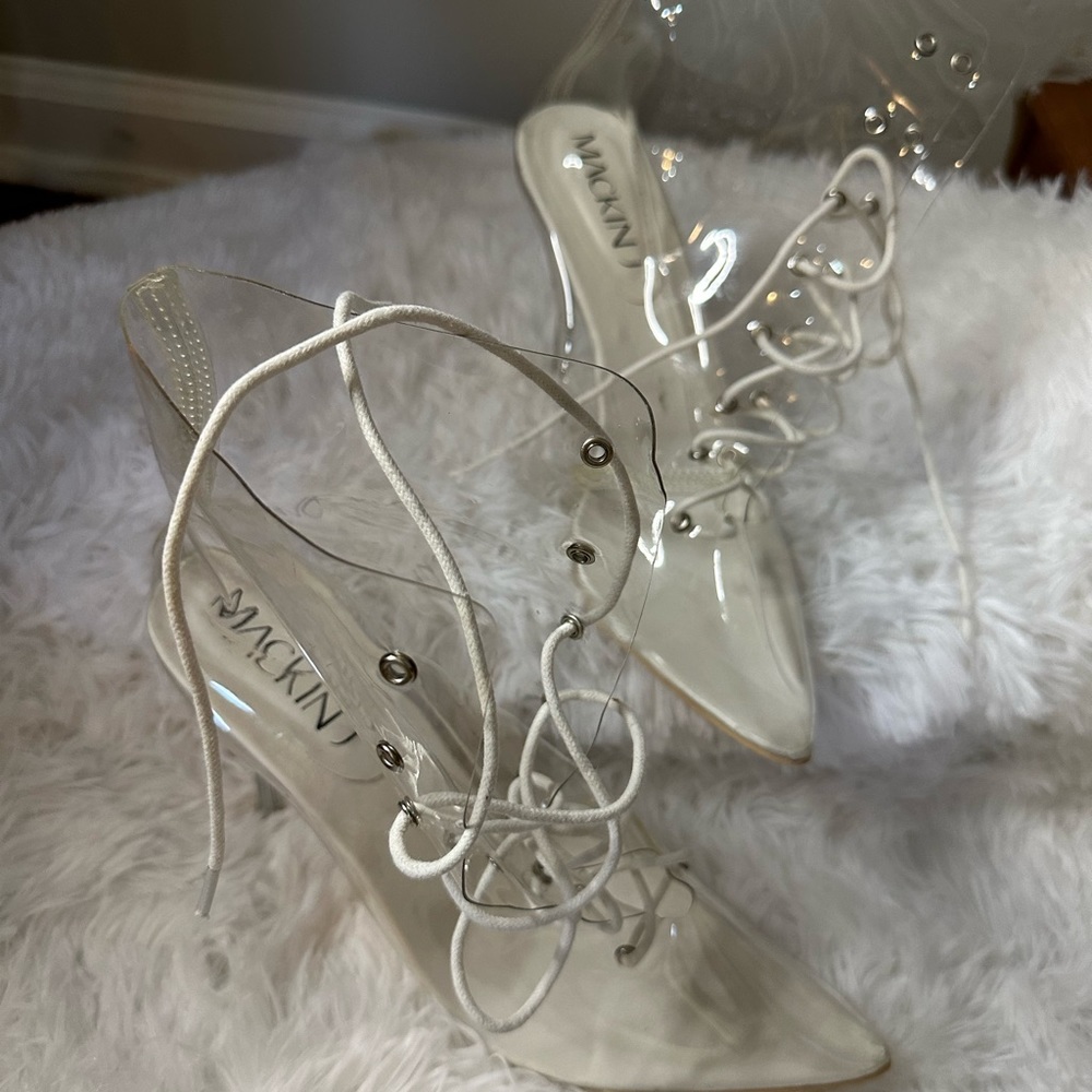 Size 11 clear lace up bootie